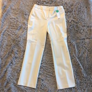 NWT Charter Club Classic Fit Cream Pants, Size 6
